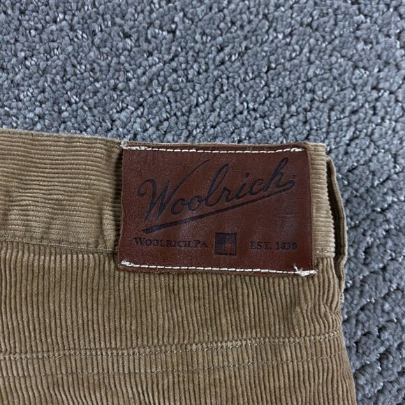 Woolrich Corduroy Pants Men's 40 x 32 Measures 43 x 32 Brown Flat Front - Picture 6 of 13